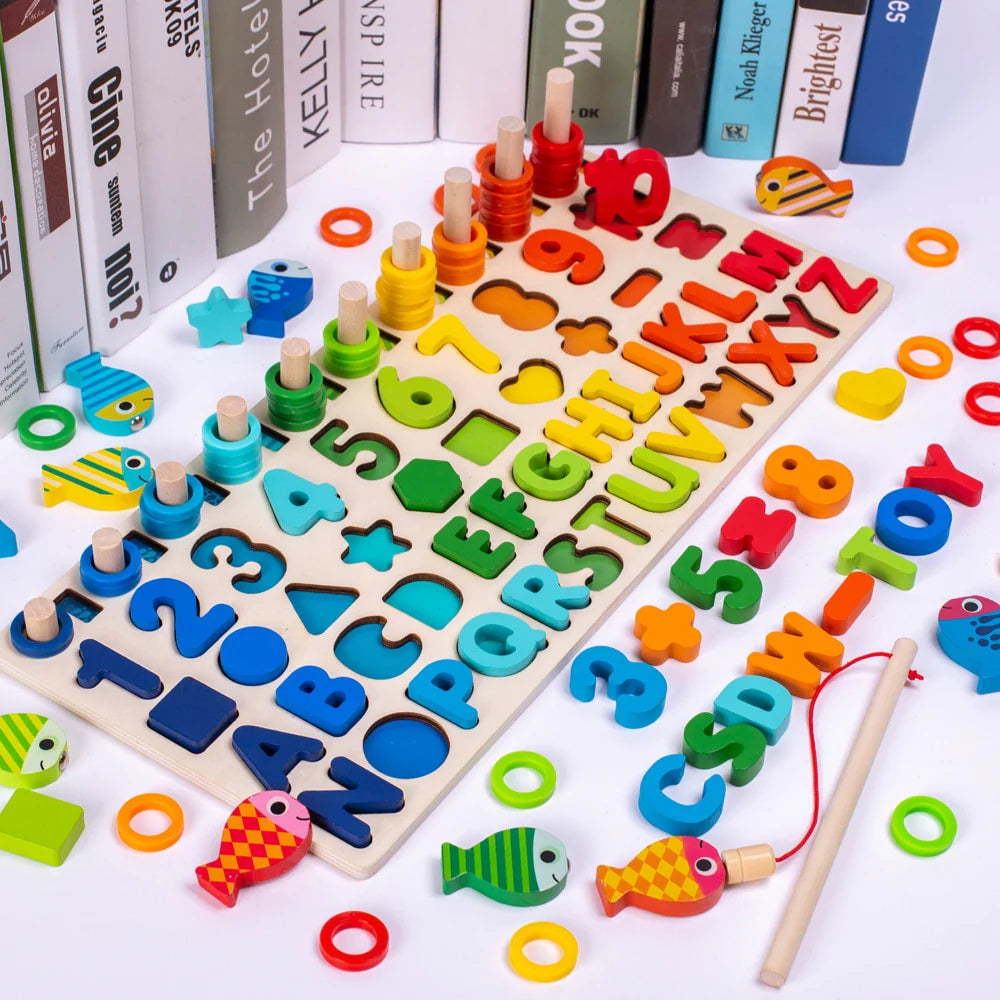 Woodies™ | Ontwikkel de vaardigheden | Montessori houten speelbord