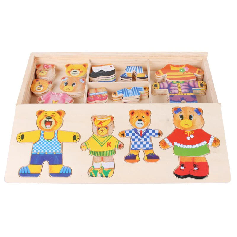 Woodies™ | Houten verkleed puzzel 'Bobbie'