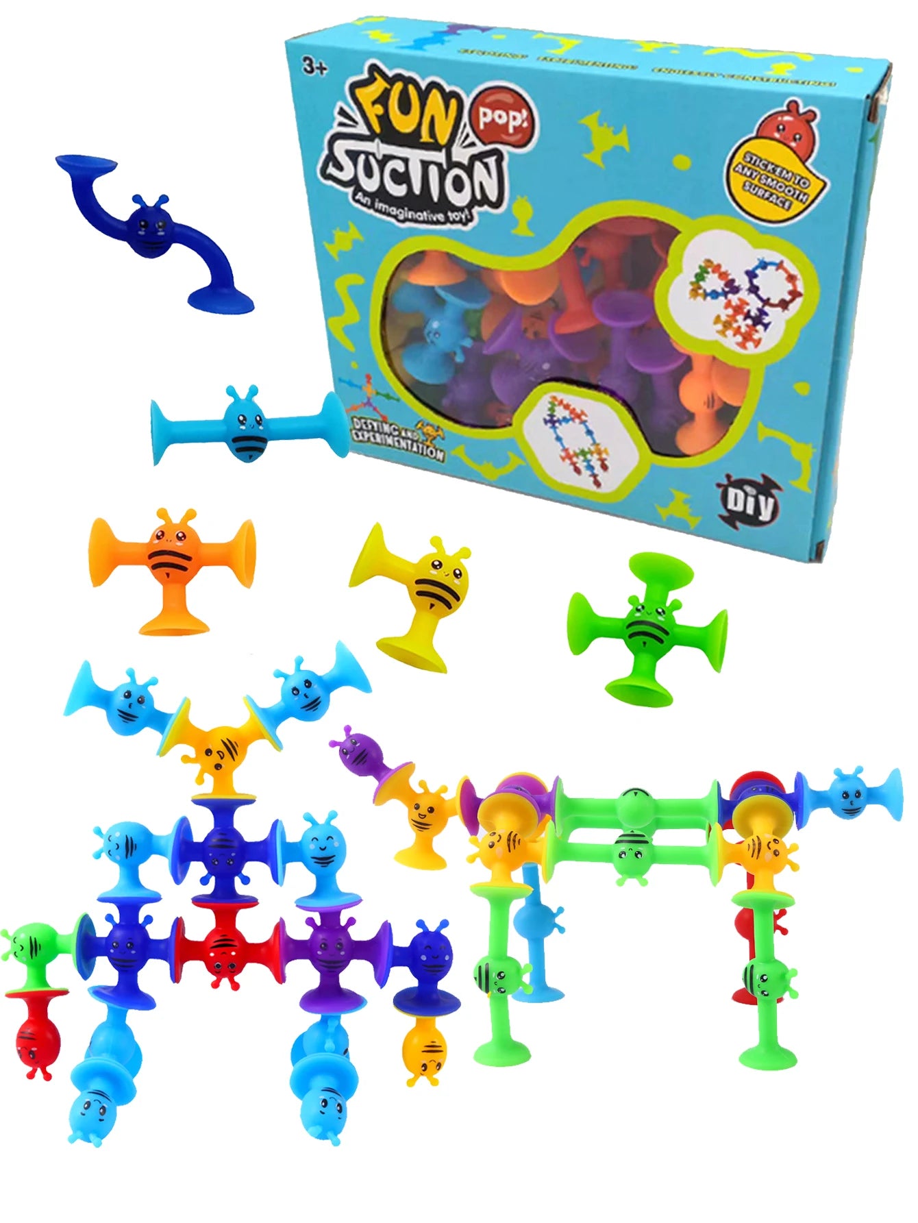 Zuignap Blox™ – Sensorisch Bouwspeelgoed voor Creatieve Kinderen