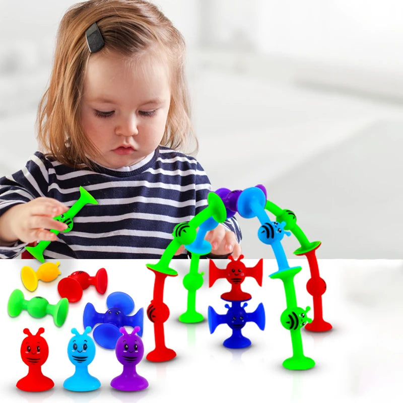 Zuignap Blox™ – Sensorisch Bouwspeelgoed voor Creatieve Kinderen