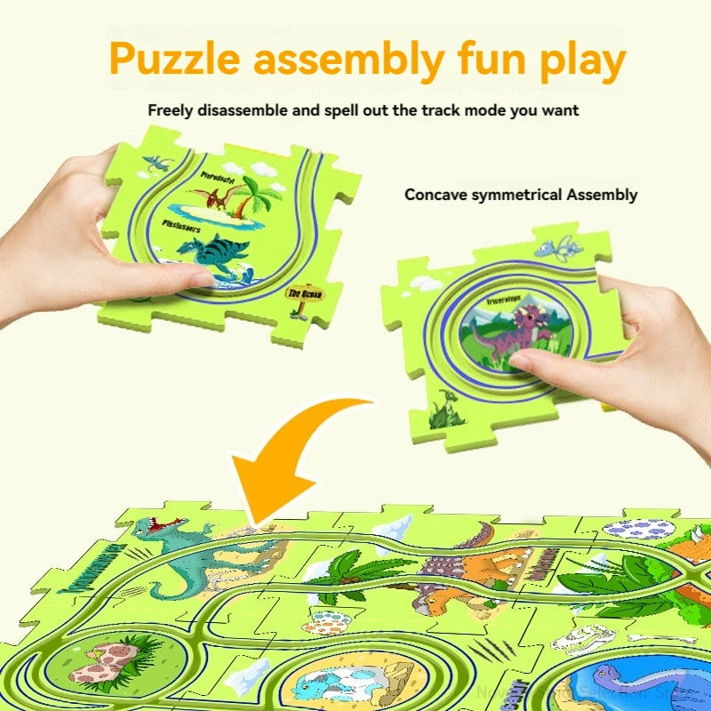 Puzzle Racer™ | Stimuleer cognitieve ontwikkeling | Assembly Track