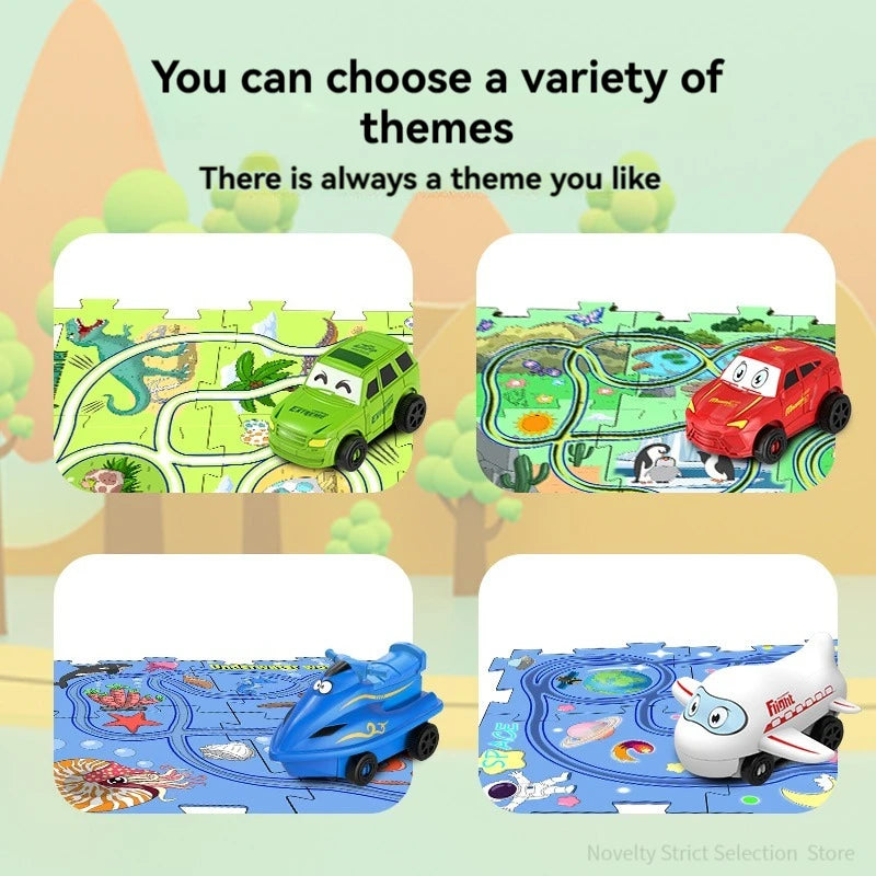 Puzzle Racer™ | Stimuleer cognitieve ontwikkeling | Assembly Track