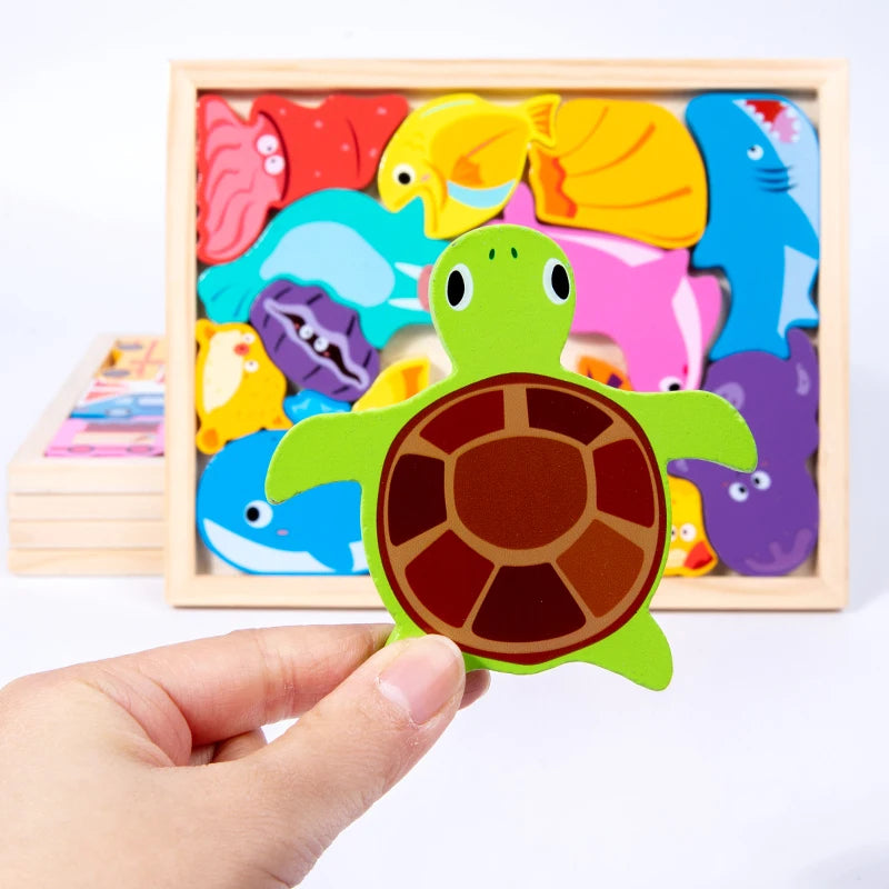 Woodies™ | Ontwikkel een fijne motoriek | Houten dieren puzzel