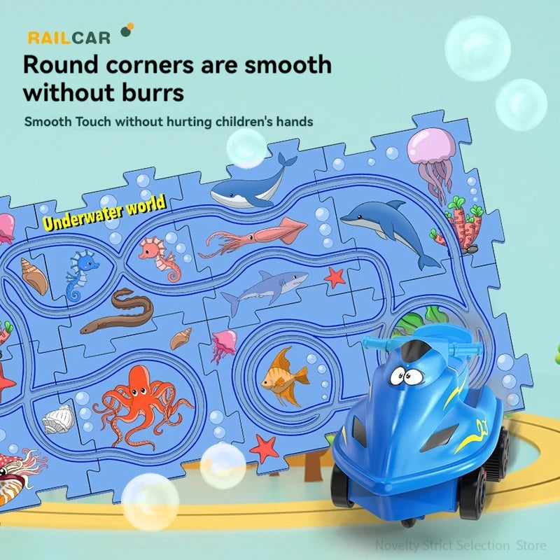 Puzzle Racer™ | Stimuleer cognitieve ontwikkeling | Assembly Track