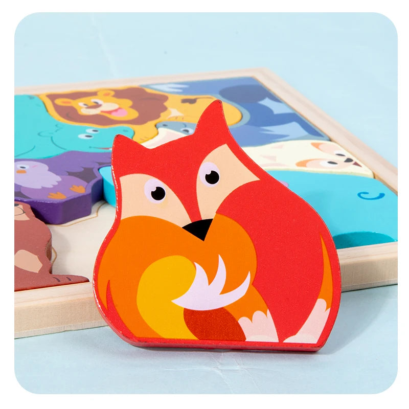 Woodies™ | Ontwikkel een fijne motoriek | Houten dieren puzzel