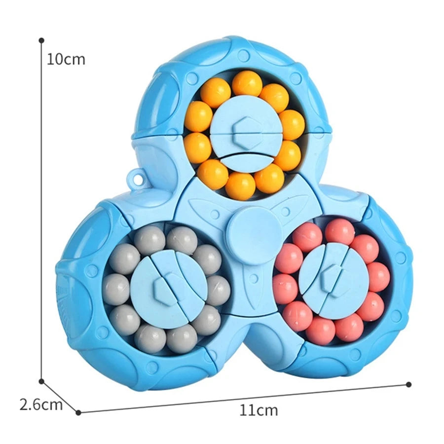 Spinny™ | SensoryToy | 2 in 1 Rubiks Kubus / Magische Boon Gyro Fidget Spinner