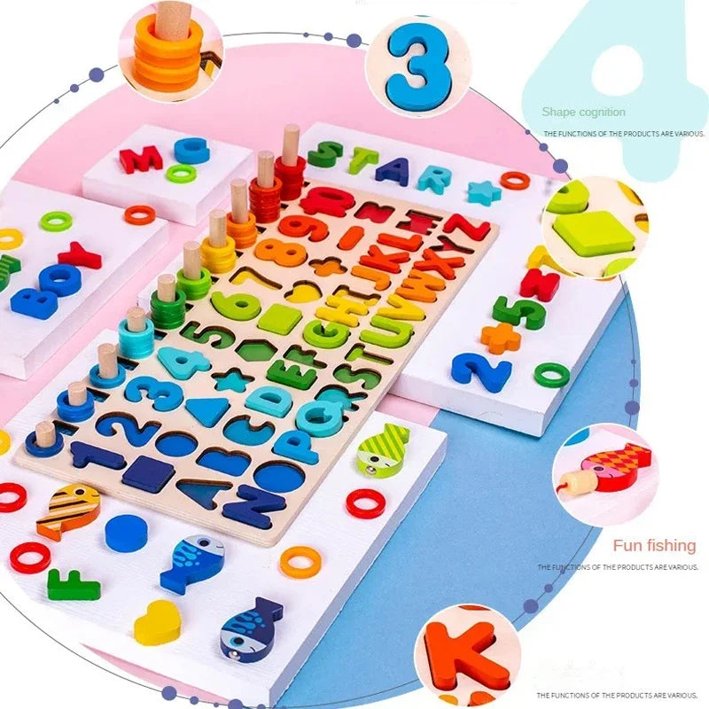 Woodies™ | Ontwikkel de vaardigheden | Montessori houten speelbord
