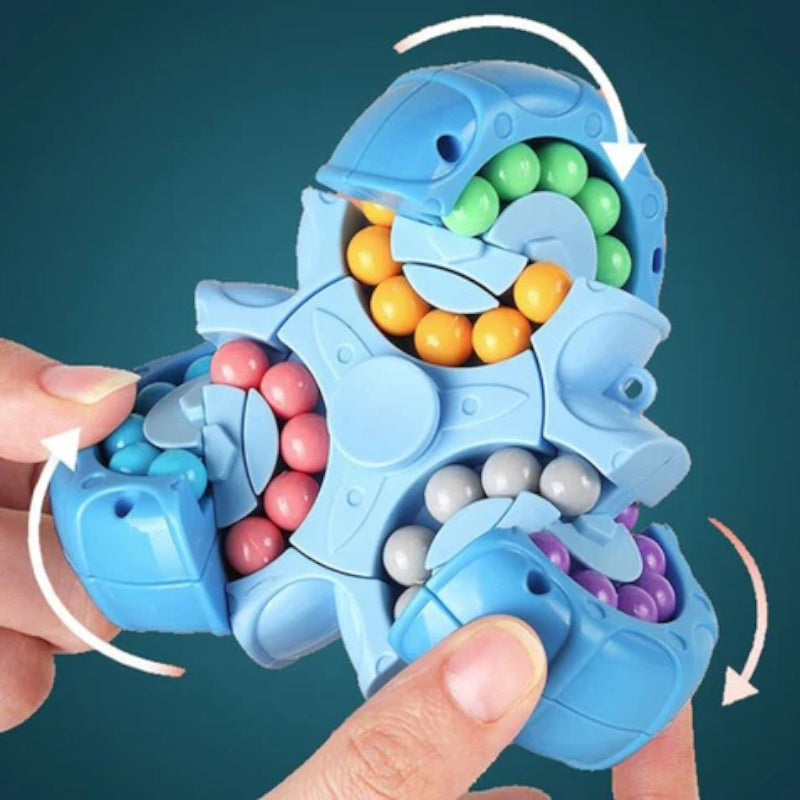 Spinny™ | SensoryToy | 2 in 1 Rubiks Kubus / Magische Boon Gyro Fidget Spinner