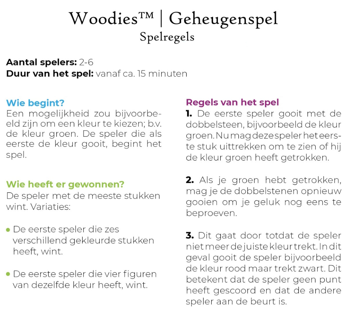 Woodies™ | Plaisir de jeu ultime ! | Jeu de mémoire